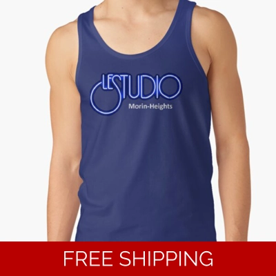 Le Studio Classic Tank-Top Morin-Heights White & Blue Logo